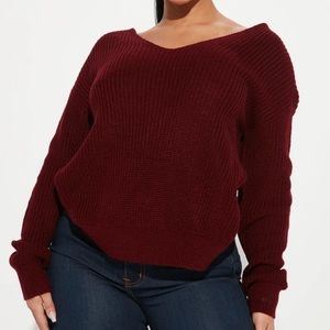 Fashion nova twist back sweater